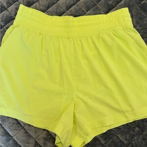 Athleta Neon Yellow Athletic Shorts